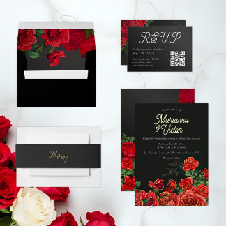 Cintas Para Invitaciones Elegante Rosa de la banda Belly de la invitación a