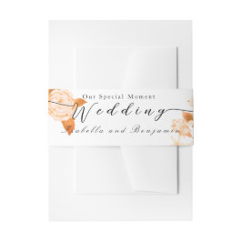 Cintas Para Invitaciones Elegante Rosa de oro Boda negro