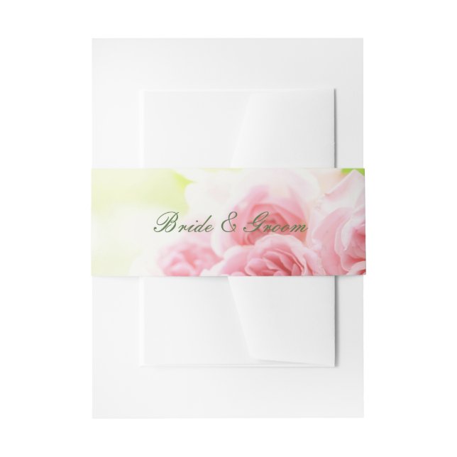 Cintas Para Invitaciones Elegante Rosa de verano rosado Boda (Anverso Ejemplo)