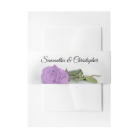 Elegante Rosa Lilac Purple Boda simple de vidrio