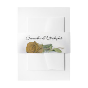 Cintas Para Invitaciones Elegante Rosa Ochre de Oro simple Glam Boda