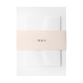 Cintas Para Invitaciones Elegante Rosa Pastel Monocromático Personalizado