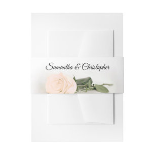 Cintas Para Invitaciones Elegante Rosa Peach Simple Glam Boda