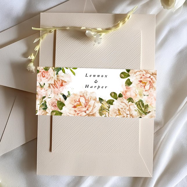 Cintas Para Invitaciones Elegante Rosa Romance Boda (Subido por el creador)