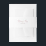 Cintas Para Invitaciones Elegante Rosa simple Boda de oro<br><div class="desc">Esta elegante y sencilla banda de danza del vientre de la invitación a la boda de oro subió es perfecta para su moderno y clásico rosa de boda oro minimalista. El diseño presenta una moda minimalista clásica de color dorado contemporáneo y una delicada caligrafía formal romántica. Es excelente para bodas...</div>