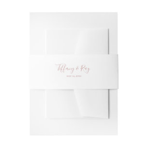 Cintas Para Invitaciones Elegante Rosa simple Boda de oro