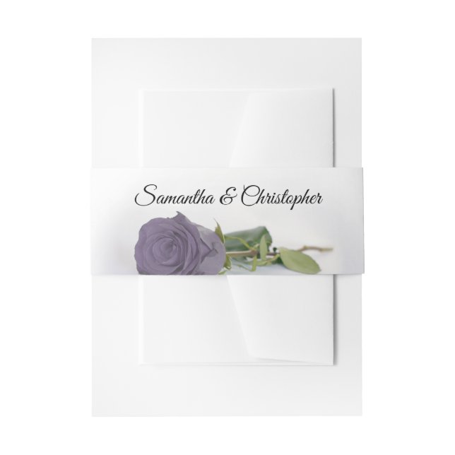 Cintas Para Invitaciones Elegante Rosa turbio morado simple Glam Boda (Anverso Ejemplo)