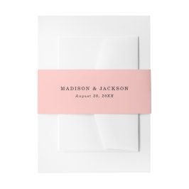 Cintas Para Invitaciones Elegante Rubor Floral | Boda personalizado