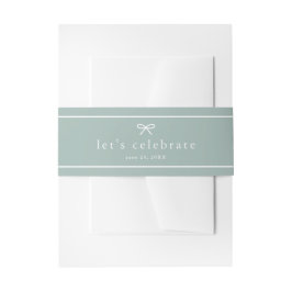 Cintas Para Invitaciones Elegante Sage Simple Green Neutral Baby Shower