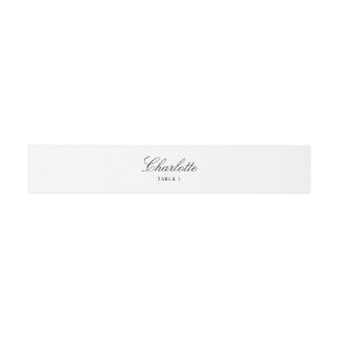 Cintas Para Invitaciones Elegante Tarjeta de Escort de Boda Envuelta en Pla