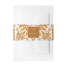 Cintas Para Invitaciones Elegante Terracota Mexicana Talavera boda