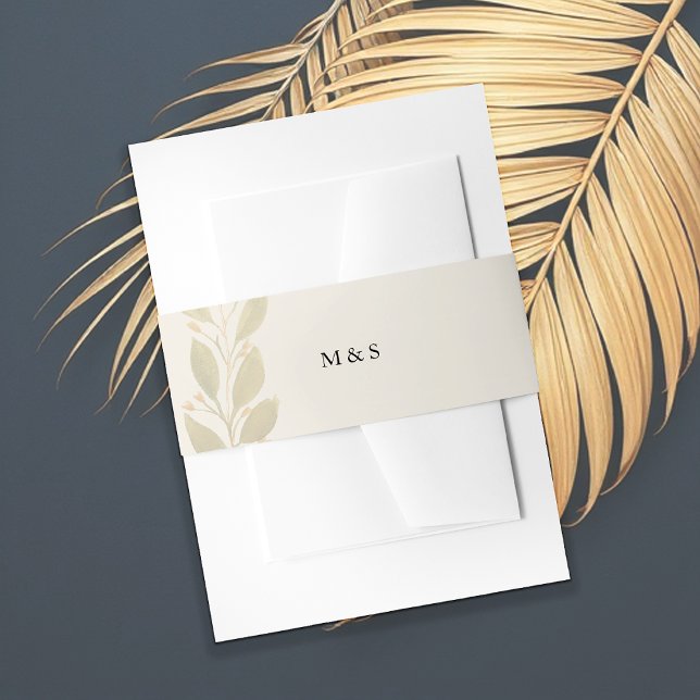 Cintas Para Invitaciones Elegante Tierra Pastel Monocromático Personalizada (Subido por el creador)