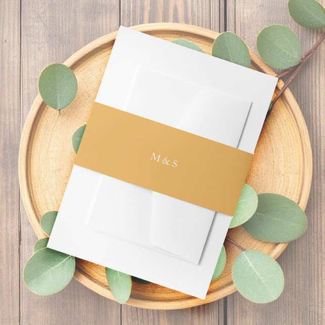 Cintas Para Invitaciones Elegante Tierra Pastel Monocromático Personalizada (Subido por el creador)