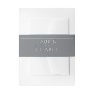 Cintas Para Invitaciones Elegante Tipografía Gris
