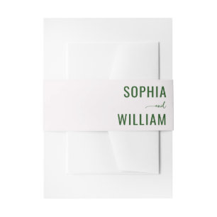Cintas Para Invitaciones Elegante Tipografía Verde