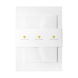 Cintas Para Invitaciones Elegante y Chic Monograma de Amor Boda Blanco