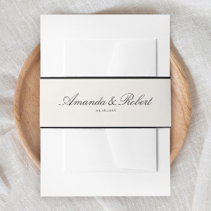Cintas Para Invitaciones Elegante y sofisticada boda de negro y marfil