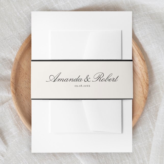 Cintas Para Invitaciones Elegante y sofisticada boda de negro y marfil (Subido por el creador)