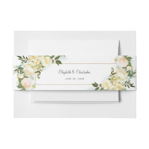 Cintas Para Invitaciones Elegantes Bodas Rosa Floral Marco de Gpld Vegetaci