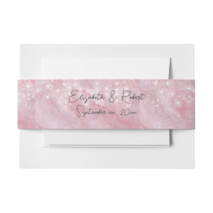 Cintas Para Invitaciones Elegantes estrellas de espuma de mármol rosa