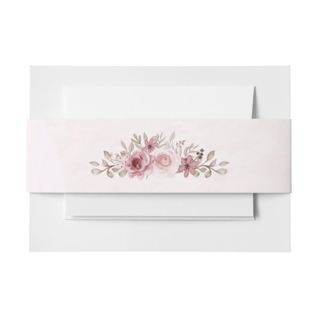 Cintas Para Invitaciones Elegantes Rosas de época (Anverso Ejemplo)