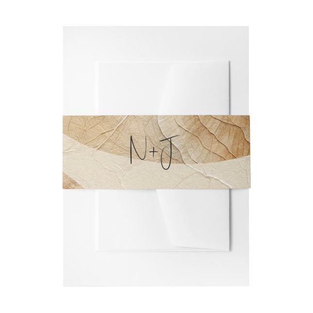Cintas Para Invitaciones Elementos Naturales Neutrales Airy Bohemian Boho (Anverso Ejemplo)