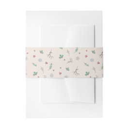Cintas Para Invitaciones Elementos Navideños Lindos de Colores Cálidos