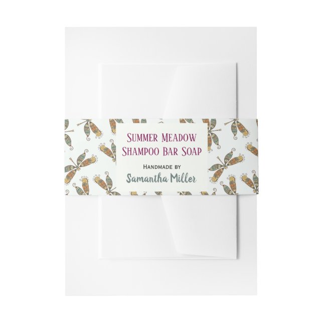 Cintas Para Invitaciones Embalaje de la banda de jabón de la barra de champ (Anverso Ejemplo)