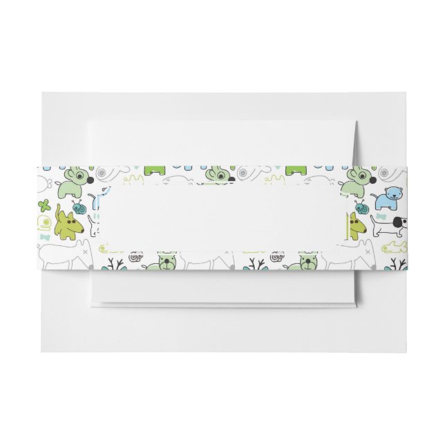 Cintas Para Invitaciones embroma el modelo animal del fondo (Anverso Ejemplo)