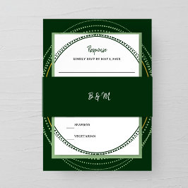 Cintas Para Invitaciones Emerald Elegance Wedding Invitation Belly Band