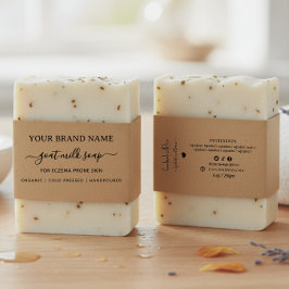 Cintas Para Invitaciones Empaquetado de Jabón Kraft Casero Banda para el Vi