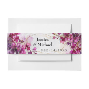 Cintas Para Invitaciones Encantamiento de la Fuchsia púrpura Profunda: acua