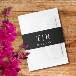 Cintas Para Invitaciones Encanto sin Esfuerzo Boda en Blanco y Negro