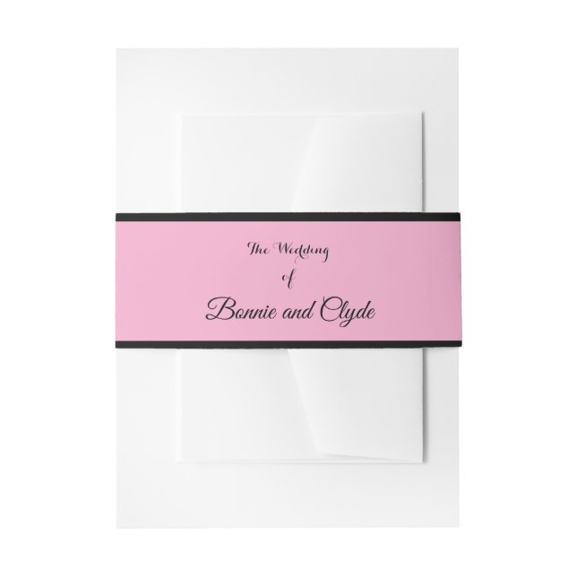 Cintas Para Invitaciones Encuadernación romántica de banda Belly para invit (Anverso Ejemplo)