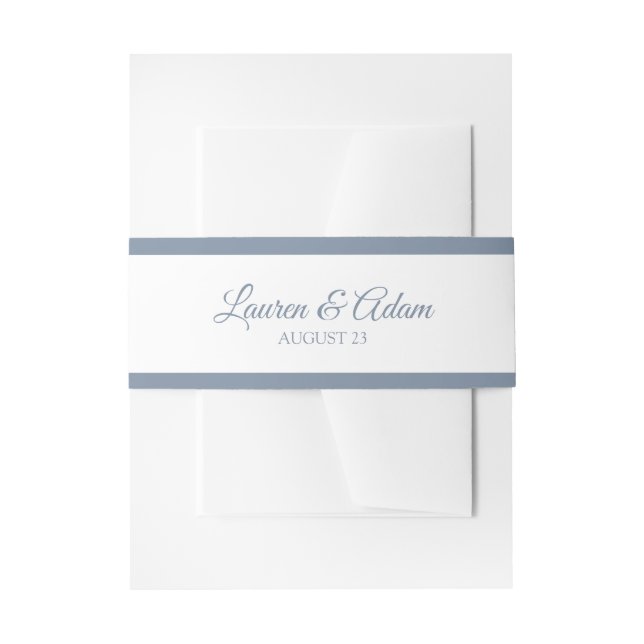 Cintas Para Invitaciones Envoltorio de Invitación de Boda | Bordes Básicos- (Anverso Ejemplo)