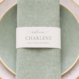 Cintas Para Invitaciones Envoltura de Banda para Vientre de Boda Verde Salv