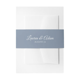 Cintas Para Invitaciones Envoltura de Invitación de Boda / Banda Azul Pol
