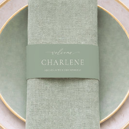 Cintas Para Invitaciones Envoltura de menú y invitación elegante