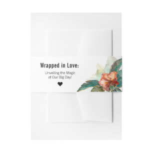 Cintas Para Invitaciones Envueltos en amor Hibiscus Serenade Paradise
