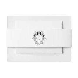 Cintas Para Invitaciones Escudo de época Monograma Boda victoriano francés