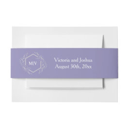 Cintas Para Invitaciones Escudo Monograma de Lavender