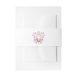 Cintas Para Invitaciones Escudo rosa y cruz polvorientos