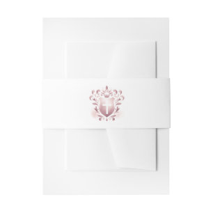 Cintas Para Invitaciones Escudo rosa y cruz polvorientos