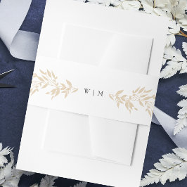 Cintas Para Invitaciones escudo Rubor monograma tradicional matrimonio eleg