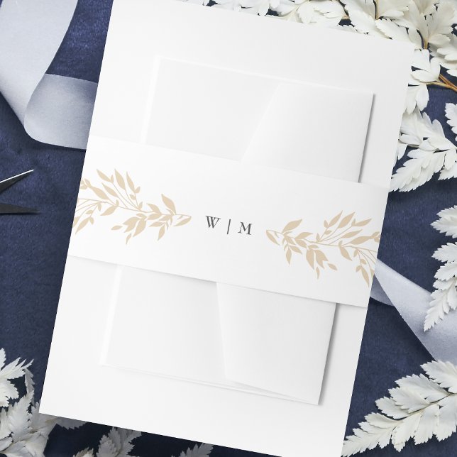 Cintas Para Invitaciones escudo Rubor monograma tradicional matrimonio eleg (Subido por el creador)