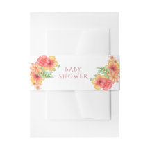 Esquina de flores de acuarela Chic Baby Shower
