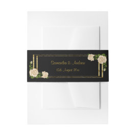 Cintas Para Invitaciones Esquinas Elegantes Rosas Marfil Bouquets Boda