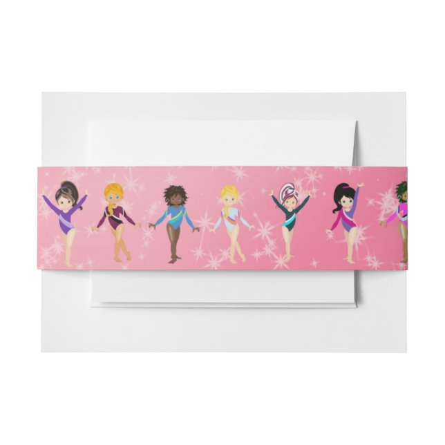 Cintas Para Invitaciones Esta gimnasta se parece a mí con amigos (Anverso Ejemplo)