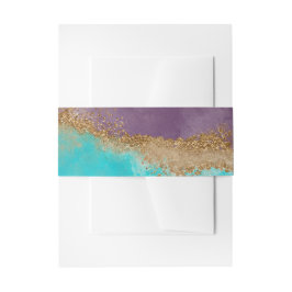 Cintas Para Invitaciones Estacionamiento de Boda Purpurina morado, Verde az