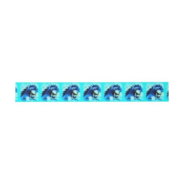 Cintas Para Invitaciones estallido de mustang azul (Superficie plana)